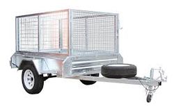 Trailer 7x5 with ramp and cage